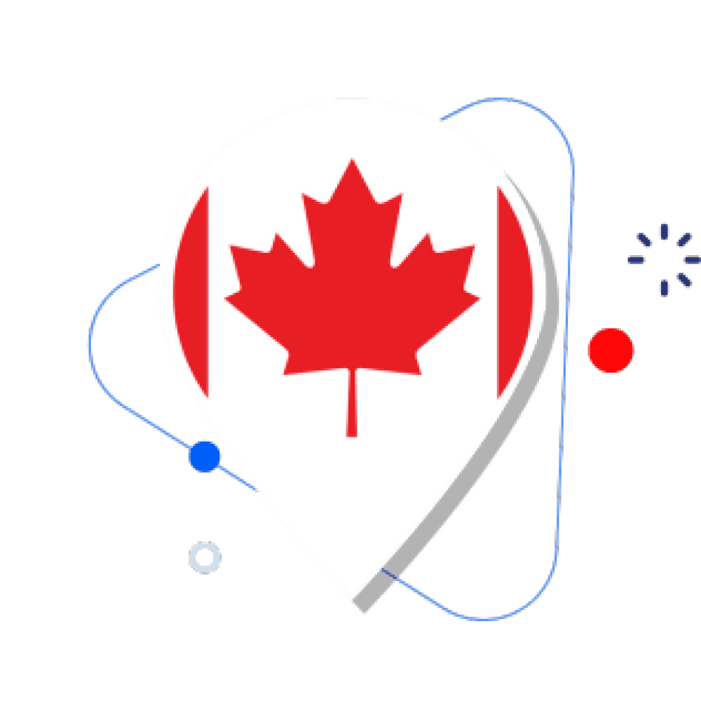 Icono con bandera de Canadá