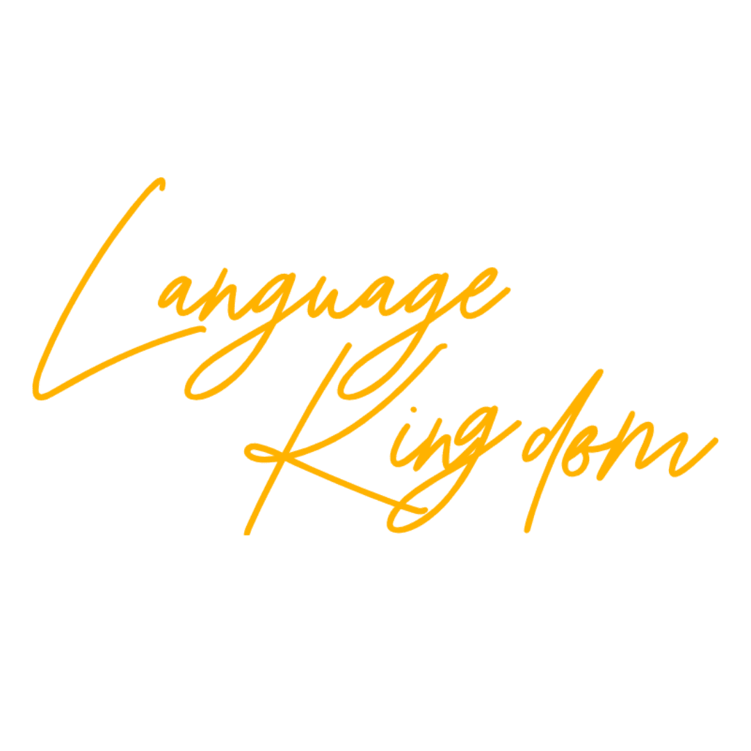 Letras Language Kingdom en cursiva