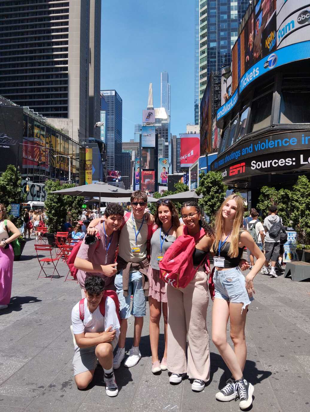 Grupo en Nueva York de viaje de verano